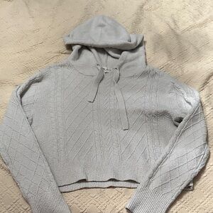 Cozy Gray Cowl Neck Sweater